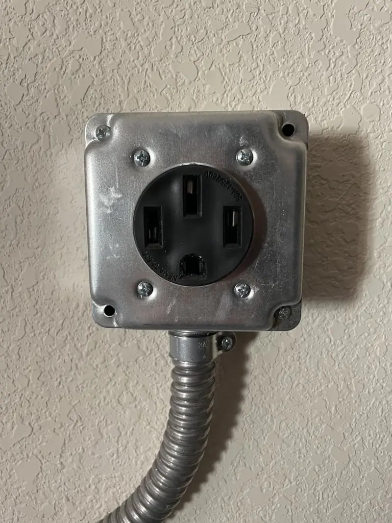 NEMA 14-50 outlet installed for Electrical Panel Upgrade in Avon